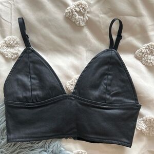 Gilbert faux leather bustier